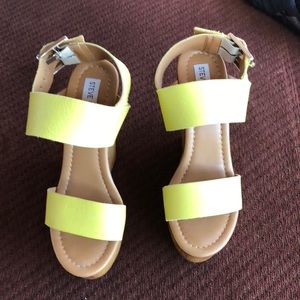 Steve Madden Wedges yellow leather
